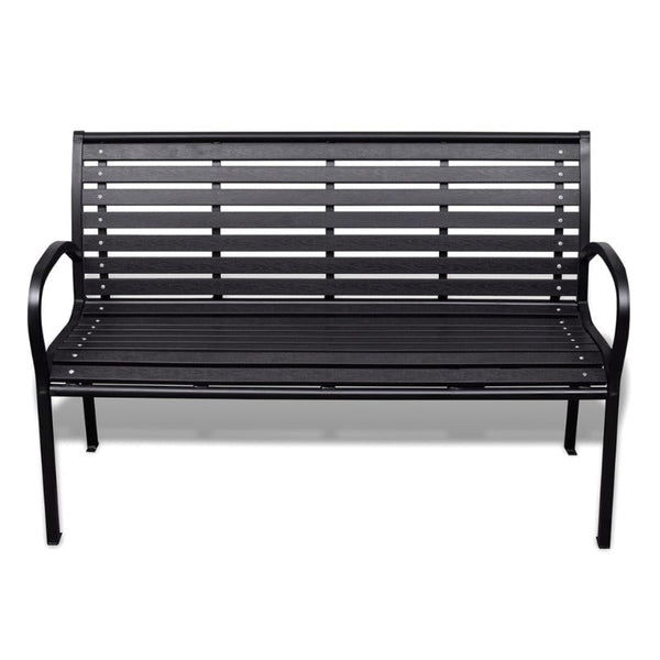 Benches Garden Bench 125 Cm Steel And Wpc Black