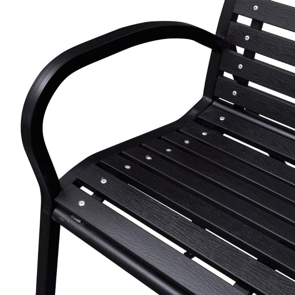 Benches Garden Bench 125 Cm Steel And Wpc Black