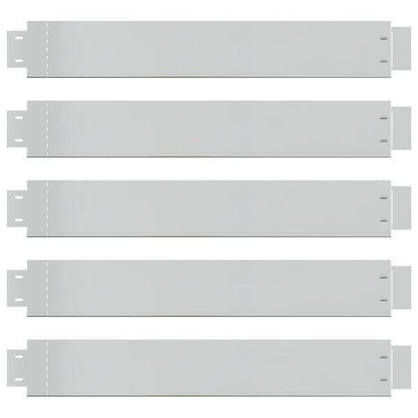 Vidaxl Set Of 5 Flexible Lawn Fence Galvanised Steel 100 X 14 Cm Garden Fencing Accessories
