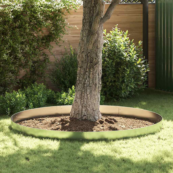 Vidaxl Set Of 5 Flexible Lawn Fence Galvanised Steel 100 X 14 Cm Garden Fencing Accessories