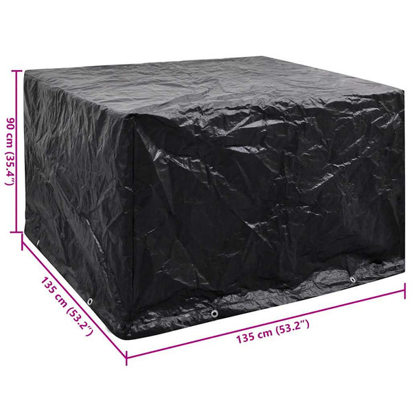 Vidaxl Garden Furniture Cover 8 Eyelets 135X135x90 Cm Outdoor Furniture Covers