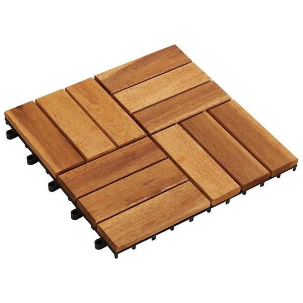 Vidaxl 10 Pcs Acacia Decking Tiles 30 X Cm Decking Fixtures & Spacers