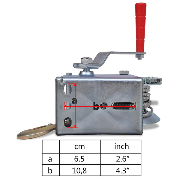 Hand Winch 540 Kg Lifting Hooks
