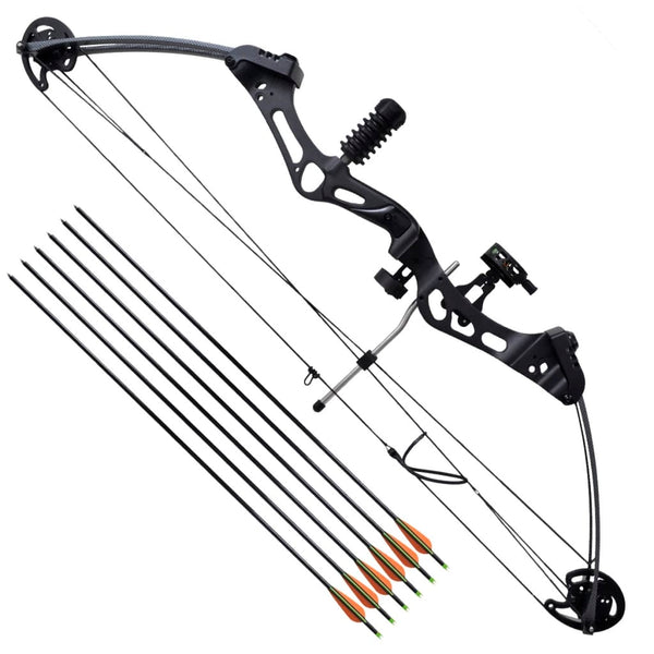 Adult Compound Bow With Accessories And Fiberglass Arrows Archery Tools