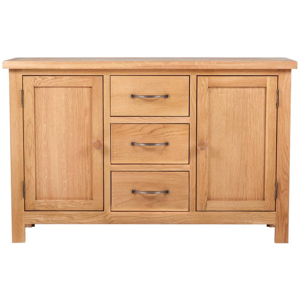 Sideboard With 3 Drawers 110X33.5X70 Cm Solid Oak Wood Sideboards & Buffets