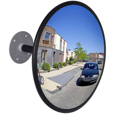 Convex Traffic Mirror Acrylic Black 30 Cm Indoor Traffic Mirrors