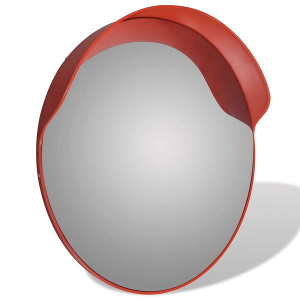 Vidaxl Convex Traffic Mirror Pc Plastic Orange 60 Cm Traffic Mirrors