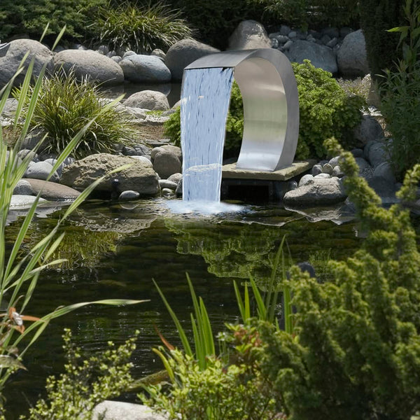 Garden Waterfall Pool Fountain Stainless Steel 45X30x60 Cm Outdoor Fountains