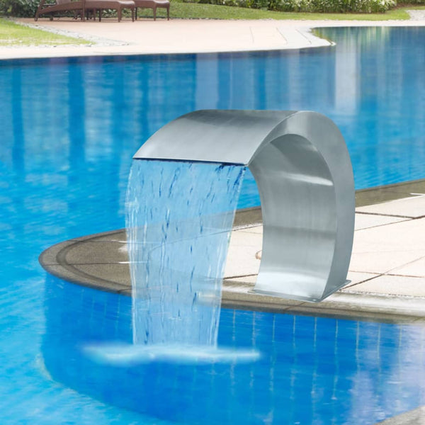 Garden Waterfall Pool Fountain Stainless Steel 45X30x60 Cm Outdoor Fountains