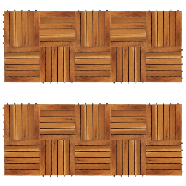 Vidaxl Decking Tiles Vertical Pattern 30 X Cm Acacia Set Of 20 Other Flooring & Tiles