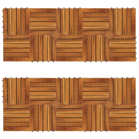 Vidaxl Decking Tiles Vertical Pattern 30 X Cm Acacia Set Of 20 Other Flooring & Tiles