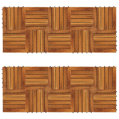 Decking Tiles Vertical Pattern 30 X Cm Acacia Set Of 20