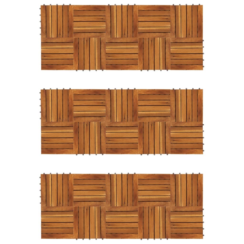 Decking Tiles Vertical Pattern 30 X Cm Acacia Set Of Floor & Wall Tiles