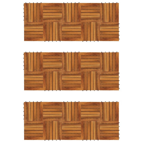 Decking Tiles Vertical Pattern 30 X Cm Acacia Set Of Floor & Wall Tiles