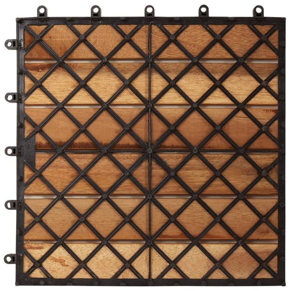 Decking Tiles Vertical Pattern 30 X Cm Acacia Set Of