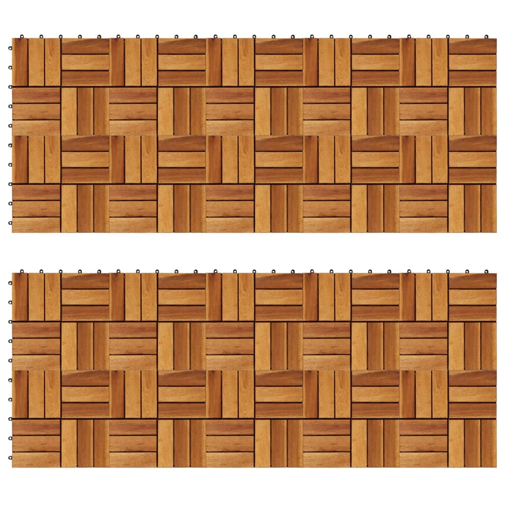 Decking Tiles 30 X Cm Acacia Set Of 20