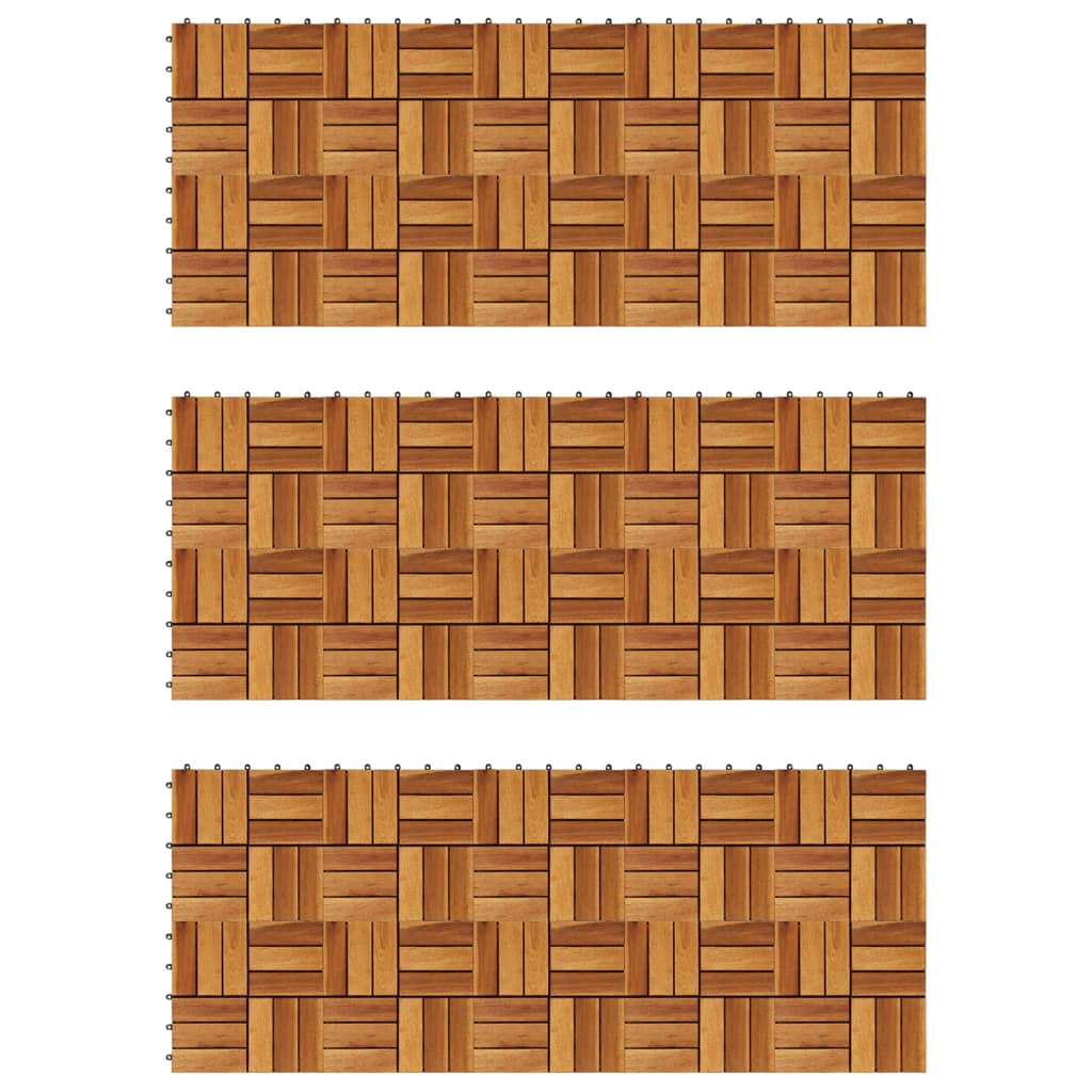 Decking Tiles 30 X Cm Acacia Set Of