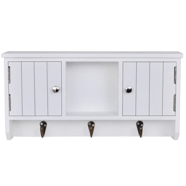 Mdf And Steel Wall Cabinet With Doors Hooks For Keys Jewellery Cabinets & Cupboards