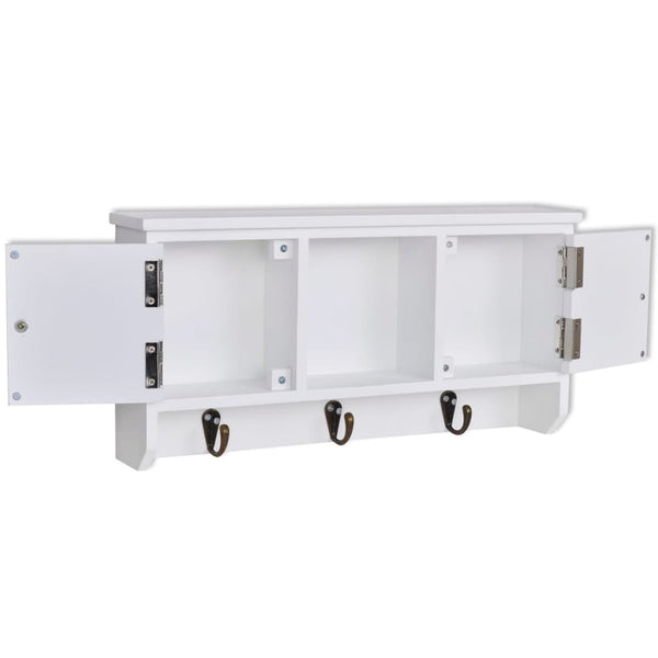 Mdf And Steel Wall Cabinet With Doors Hooks For Keys Jewellery Cabinets & Cupboards