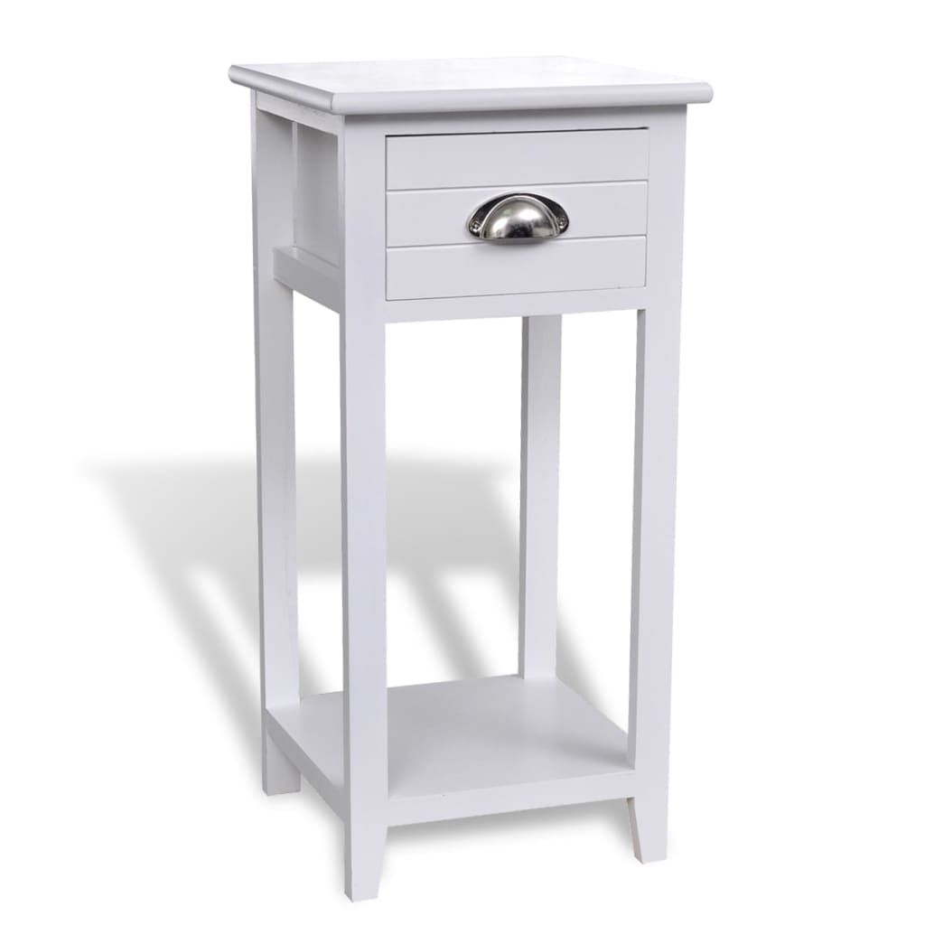 Nightstand With 1 Drawer White