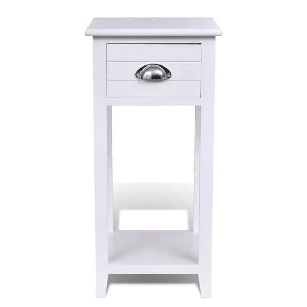 Nightstand With 1 Drawer White