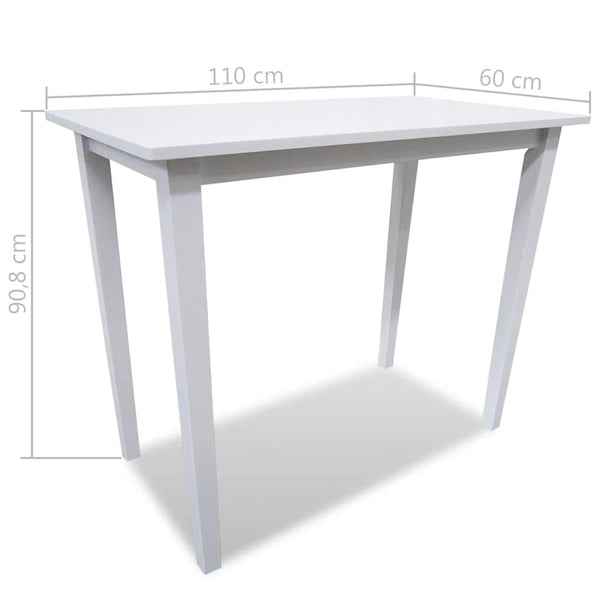 White Bar Table And 4 Chairs Set Bar Tables