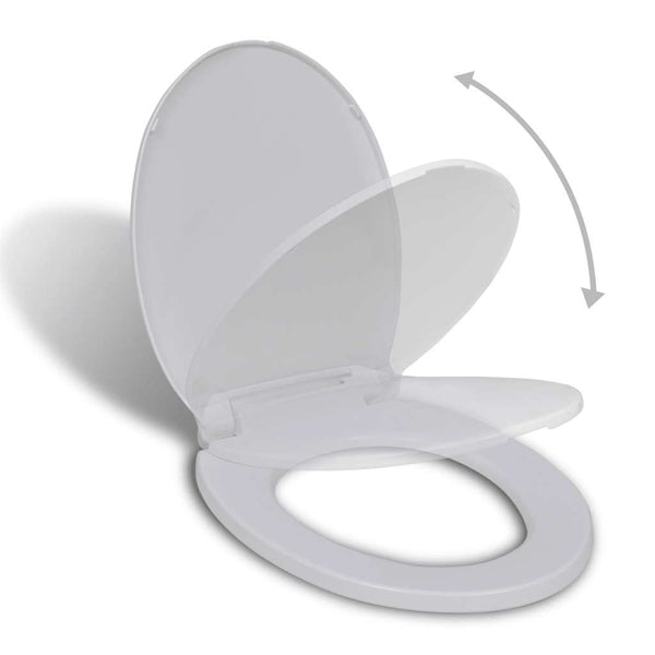 Vidaxl Soft Close Toilet Seat White Oval Toilest Seats