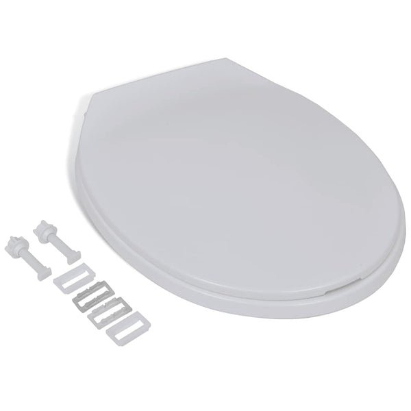 Vidaxl Soft Close Toilet Seat White Oval Toilest Seats