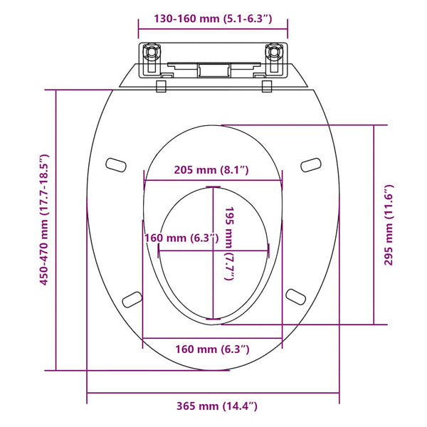 Vidaxl Soft Close Toilet Seat White Oval Toilest Seats