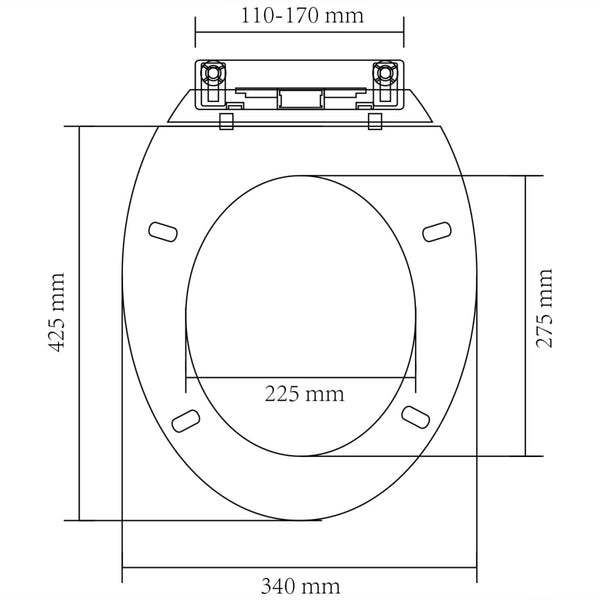 Soft-Close Toilet Seat White Oval