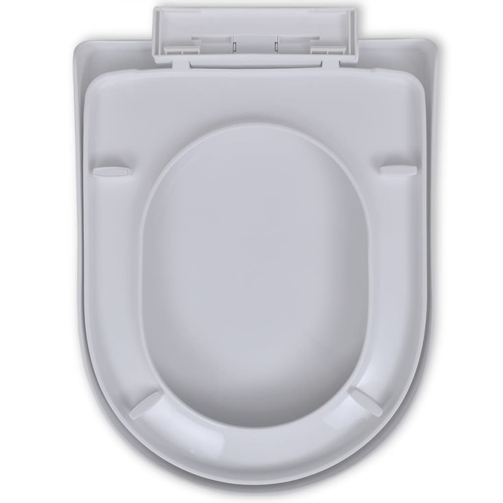 White Soft-Close Toilet Seat Square