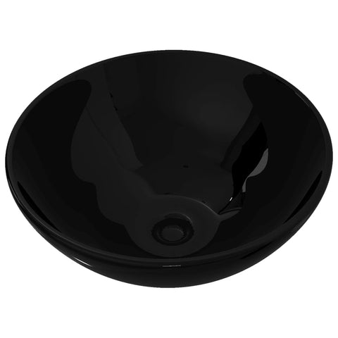Bathroom Sinks Ceramic Bathroom Sink Basin Black Round