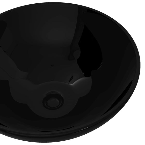 Ceramic Bathroom Sink Basin Black Round Bathroom Sinks
