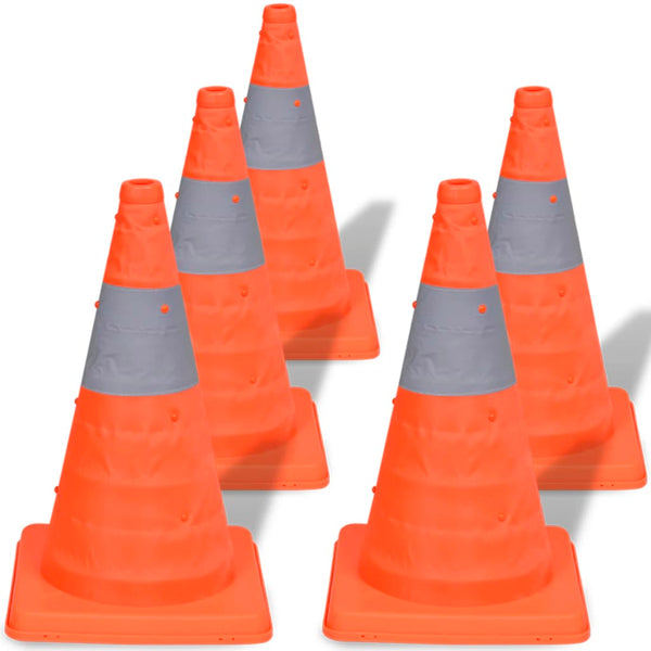 Vidaxl 5 Pop Up Traffic Cones 42 Cm Safety Cones Posts Barriers