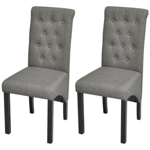 Dining Chairs 2 Pcs Light Grey Fabric
