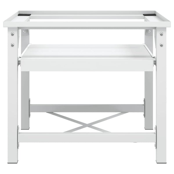 Vidaxl Washing Machine Pedestal With Pull Out Shelf White Washing Machines