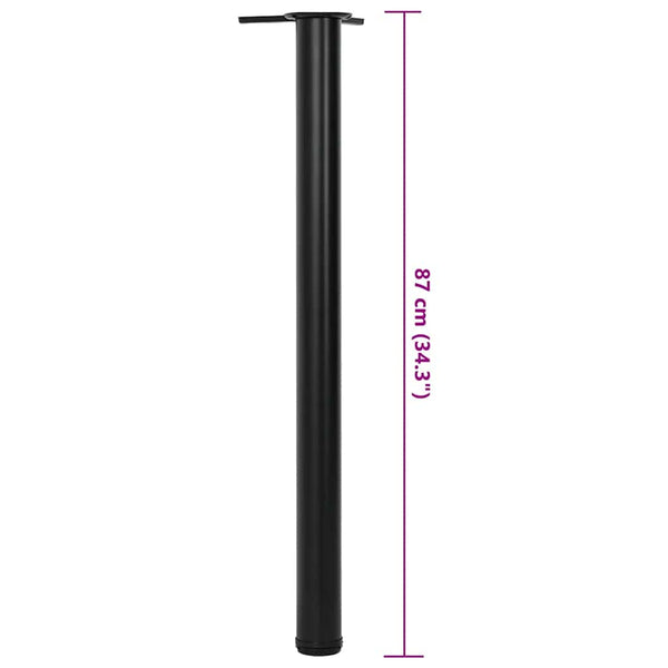 Vidaxl 4 Height Adjustable Table Legs Black 870 Mm Dining Table Legs