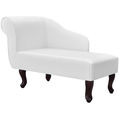 Chaise Longue White Faux Leather Sofas Armchairs & Couches