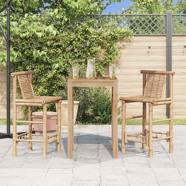 Bamboo Bar Stools With Backrest Set Of Two For Home And Garden Furniture Benches Bar Stools