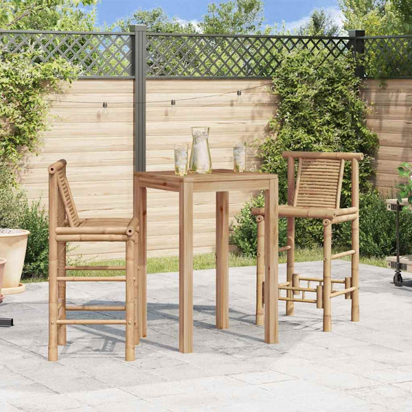 Bamboo Bar Stools With Backrest Set Of Two For Home And Garden Furniture Benches Bar Stools