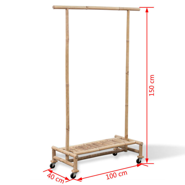 Vidaxl Bamboo Clothes Rack Garment Racks