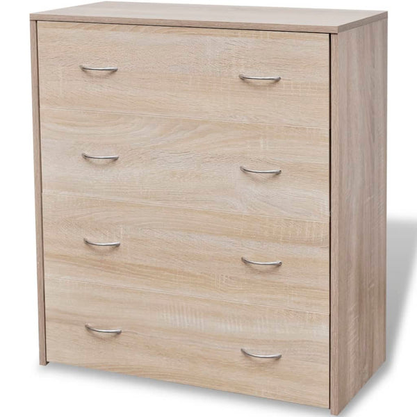 Sideboard With 4 Drawers 60X30.5X71 Cm Oak Colour Sideboards & Buffets