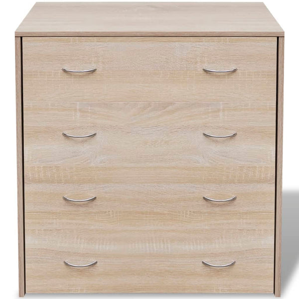 Sideboard With 4 Drawers 60X30.5X71 Cm Oak Colour Sideboards & Buffets