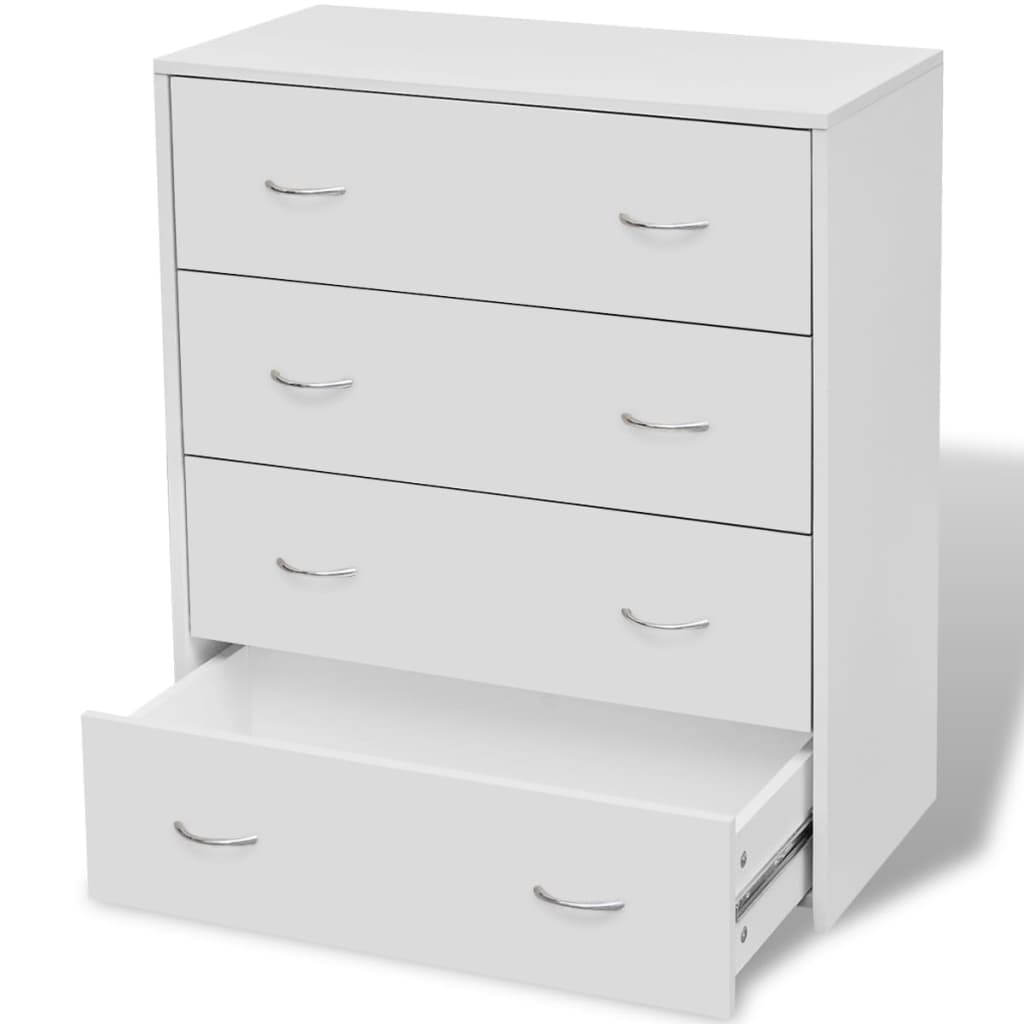 Sideboard With 4 Drawers 60X30.5X71 Cm White