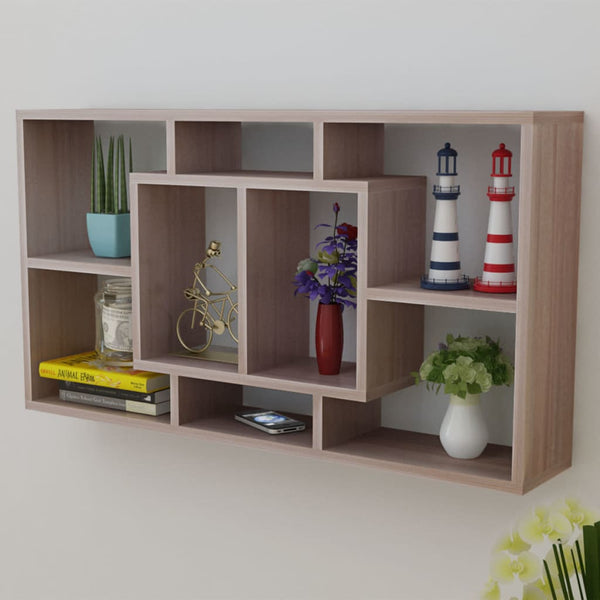 Floating Wall Display Shelf 8 Compartments Bookshelves