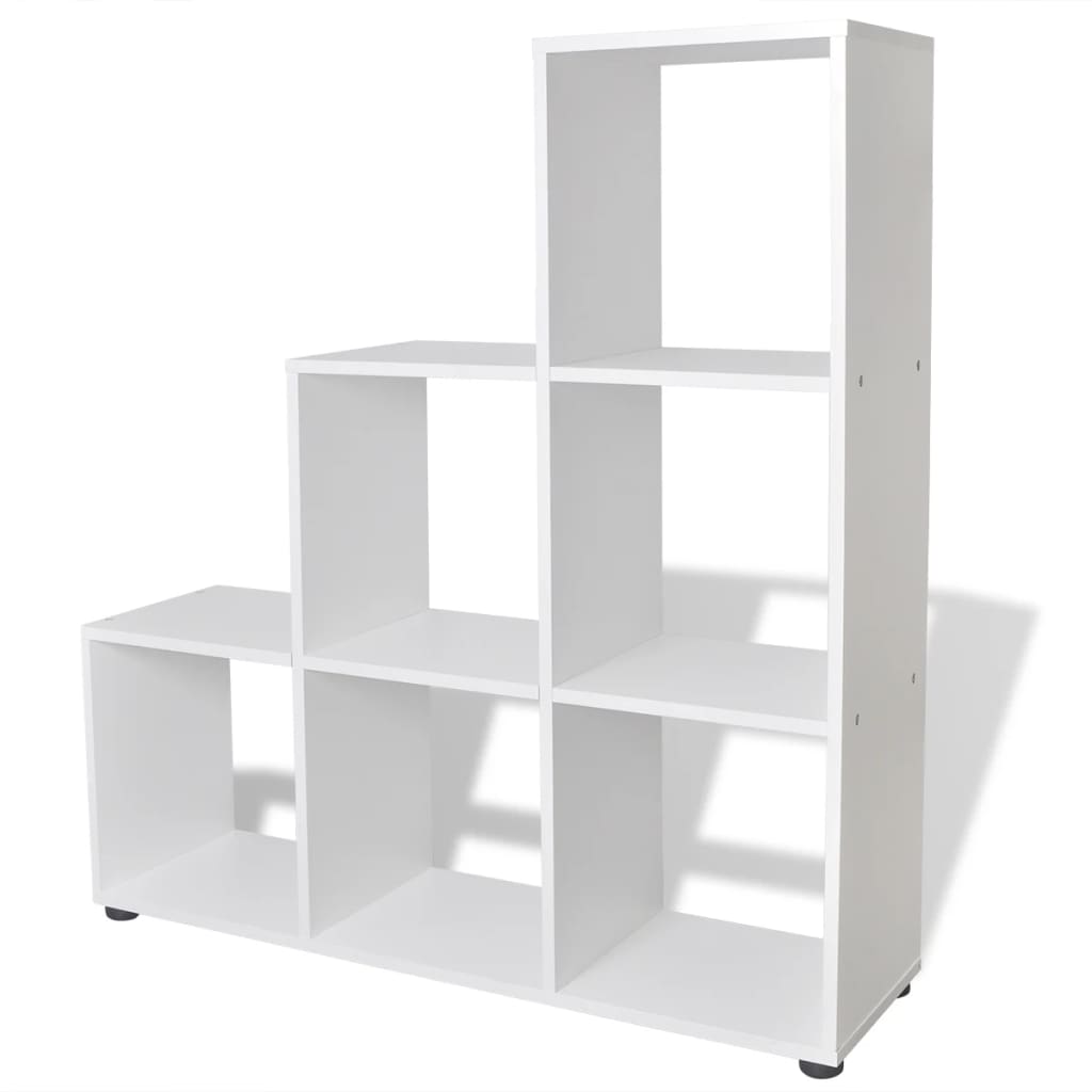 Staircase Bookcase/Display Shelf 107 Cm White Bookshelves