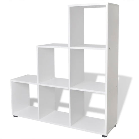 Staircase Bookcase/Display Shelf 107 Cm White Bookshelves