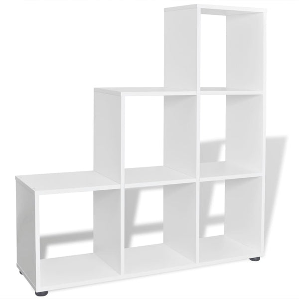 Staircase Bookcase/Display Shelf 107 Cm White Bookshelves