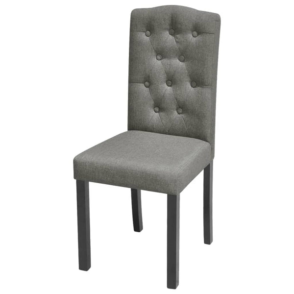 6 Pcs Grey Fabric Dining Chairs