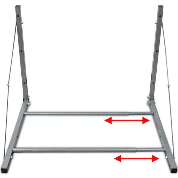 Vidaxl Tyre Rack Silver Steel Tool Shelving & Racking Systems